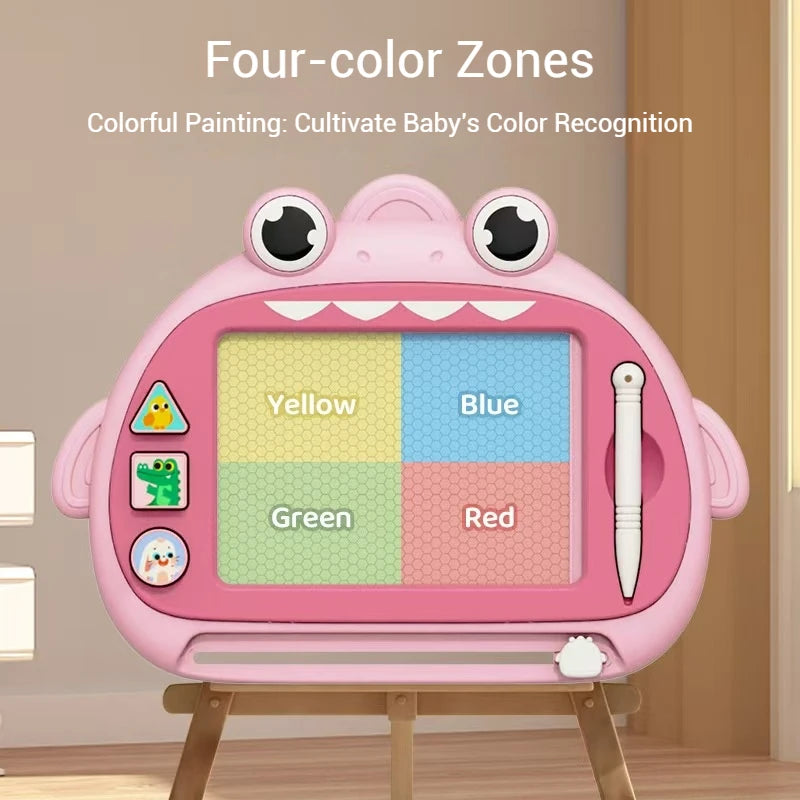ardoise-magique-bebe-rose-dinosaure