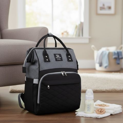 sac-a-langer-bebe-noir-et-gris