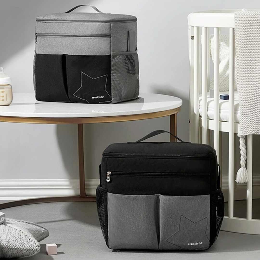 SAC A LANGER NOIR ET GRIS PRATIQUE | FREEMOMâą
