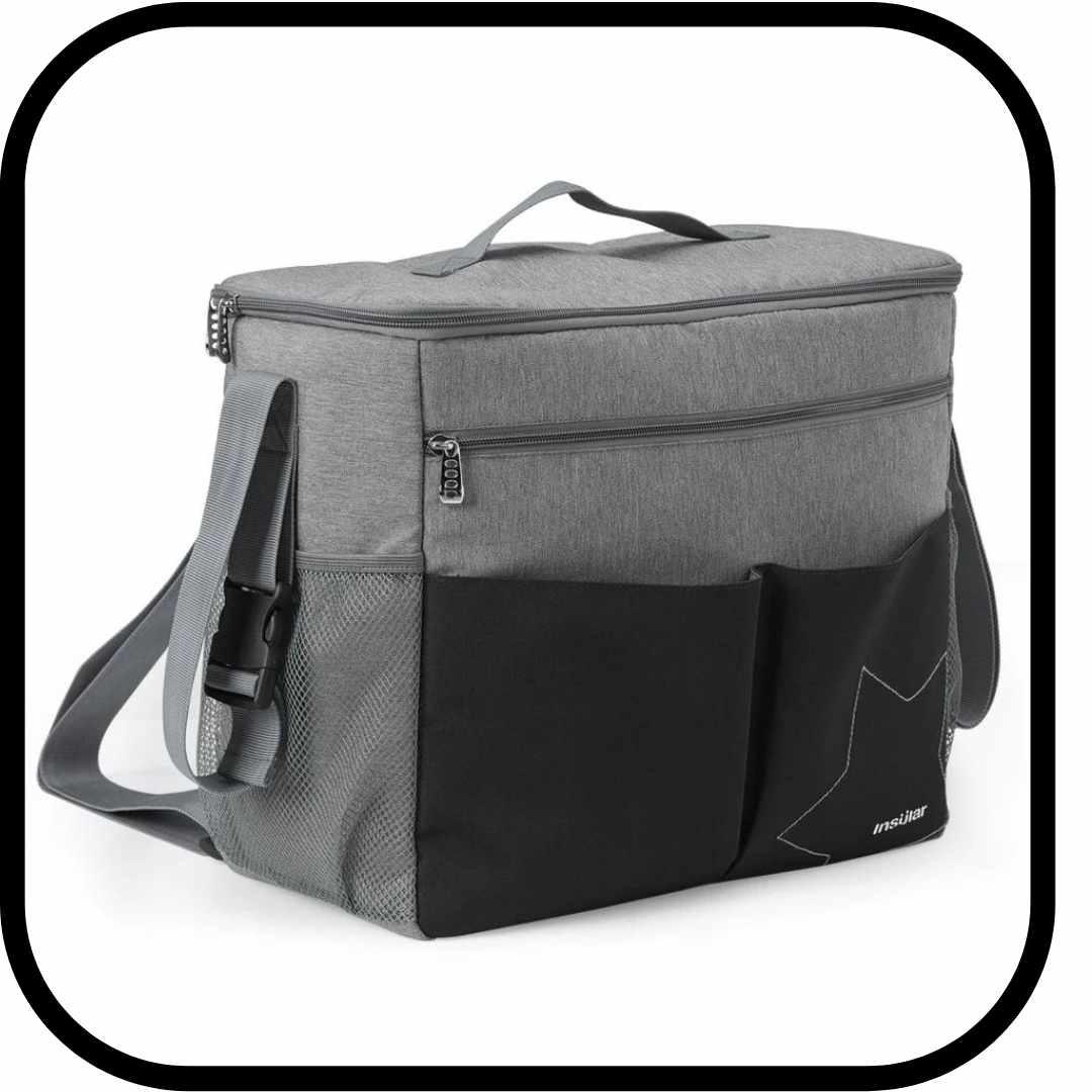 SAC A LANGER NOIR ET GRIS PRATIQUE | FREEMOMâą