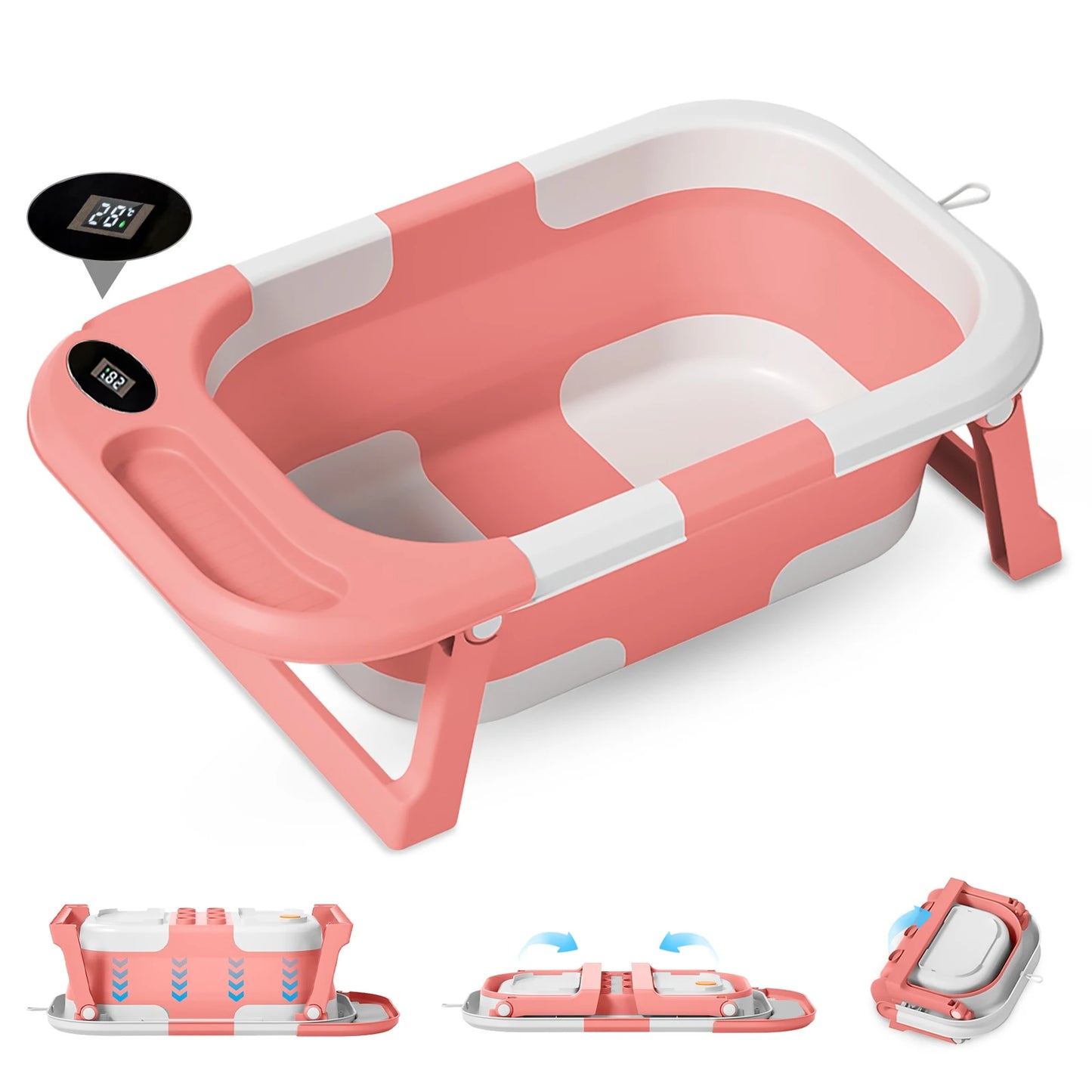 Baignoire-bebe-voyage rose