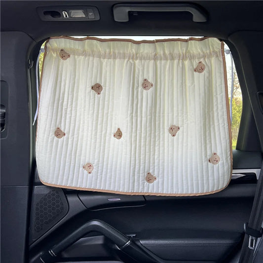 Pare soleil voiture bébé brodé | Solyss™
