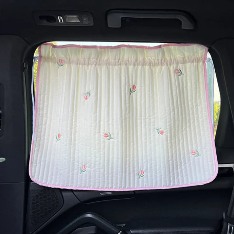 Pare soleil voiture bébé brodé | Solyss™