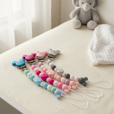 Attache tetine en silicone