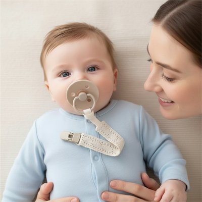 Attache tétine fabrication manuelle