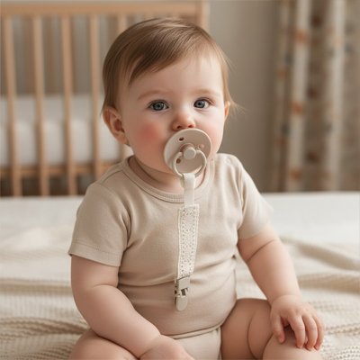 Attache tétine floral