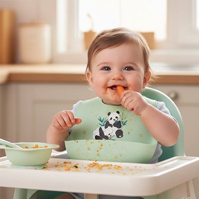 Bavoir silicone adaptable