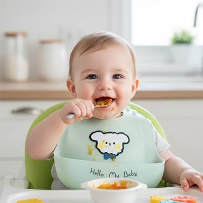 Bavoir silicone lavable