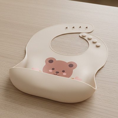 Bavoir silicone  motif ourson