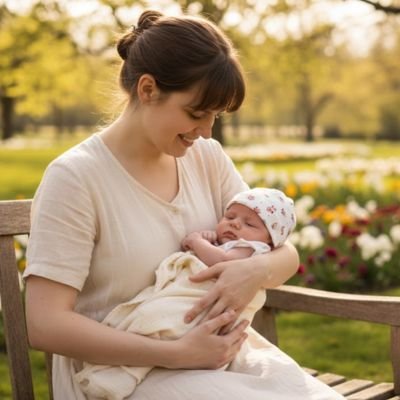 Bonnet bébé fille doux