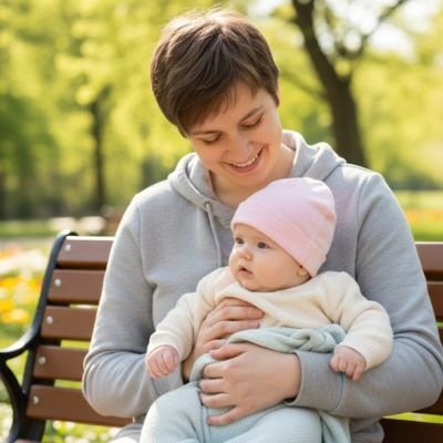 Bonnet bébé fille et moufles