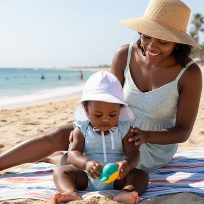 Casquette pour bebe protection cou