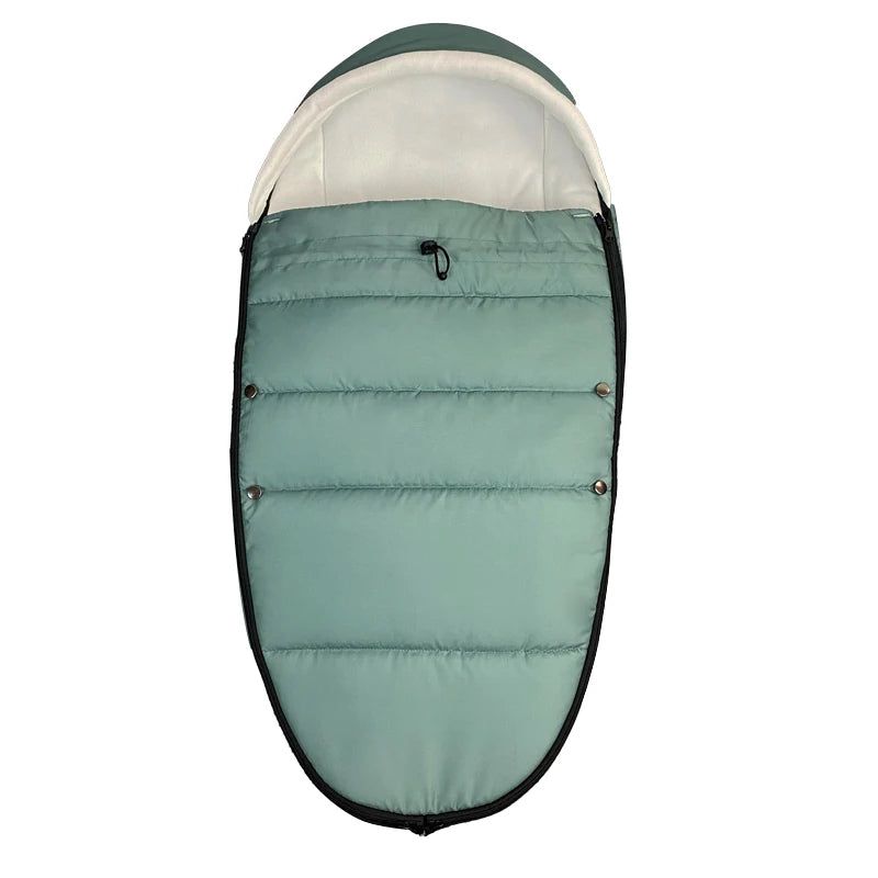 Chancelier bebe vert celadon vu de dessus, un coloris doux et pastel pour une poussette au style tendance.