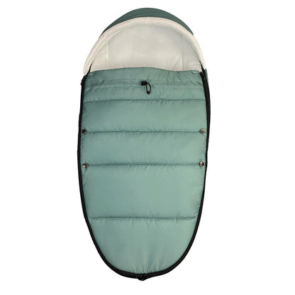 Chancelier bebe vert celadon vu de dessus, un coloris doux et pastel pour une poussette au style tendance.