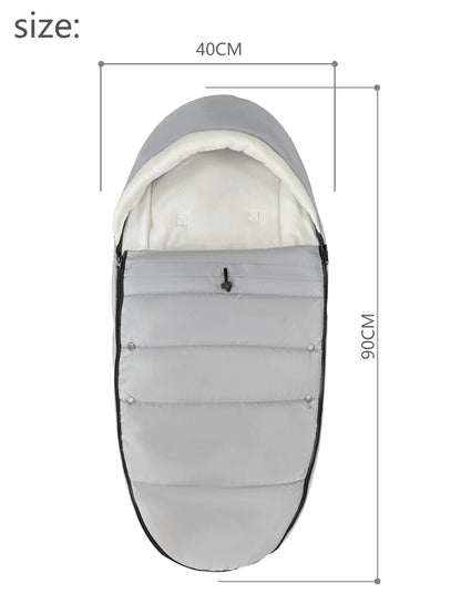 Schema des dimensions du chancelier bebe mesurant 40 cm de large et 90 cm de long, adapte a la croissance de l'enfant.