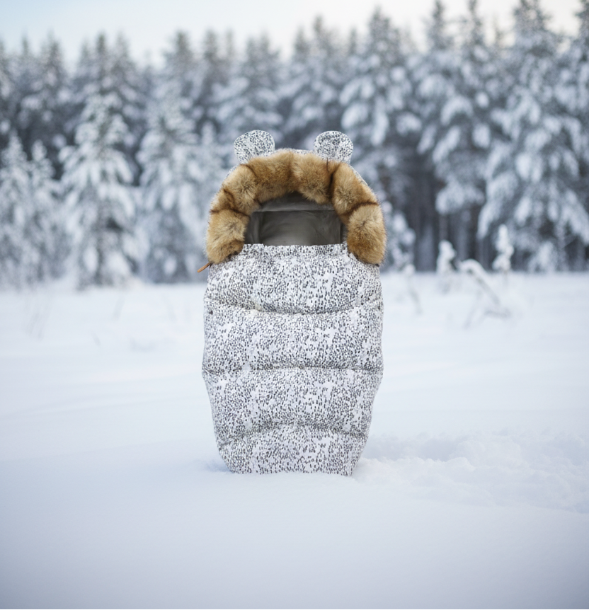 chanceliere-pour-bebe-en-poussette-points-gris