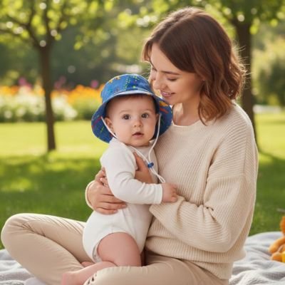 Chapeau bebe bleu