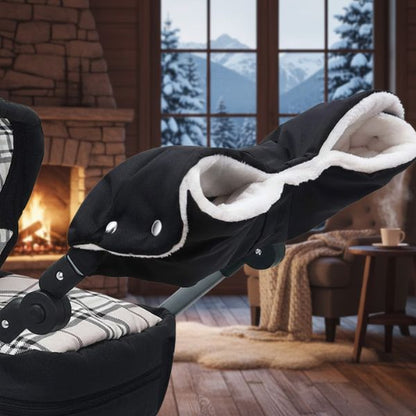 gants poussette impermeable noir