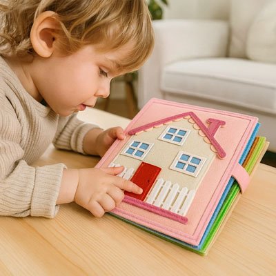 Livre bebe en tissus agreable