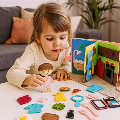 Livre bebe en tissus amusant