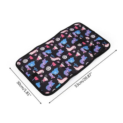 Schema des dimensions du matelas a langer deplie mesurant 53 cm sur 30 cm, adapte aux nouveau-nes comme aux bebes plus grands.