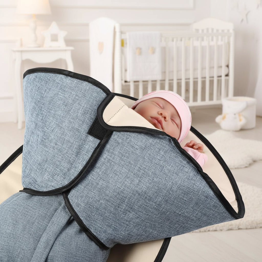 Rabats du matelas repliables autour de bebe pour le maintenir confortablement pendant le change hors de la maison.