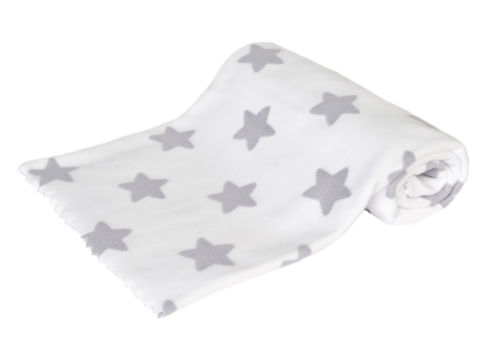 plaid-bebe-polaire-blanc-etoile