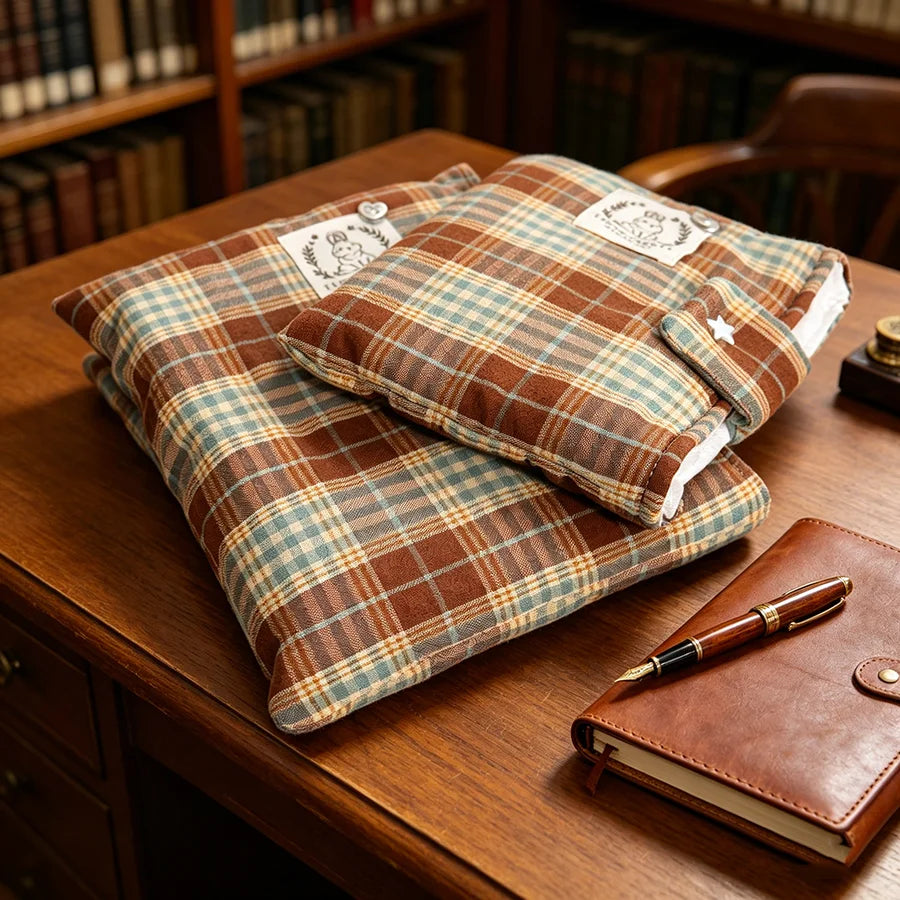pochette-protege-carnet-de-sante-tartan-marron