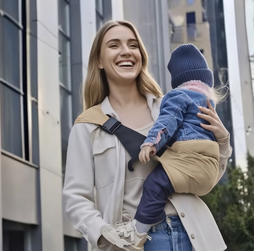 Porte bébé hanche pratique main libre