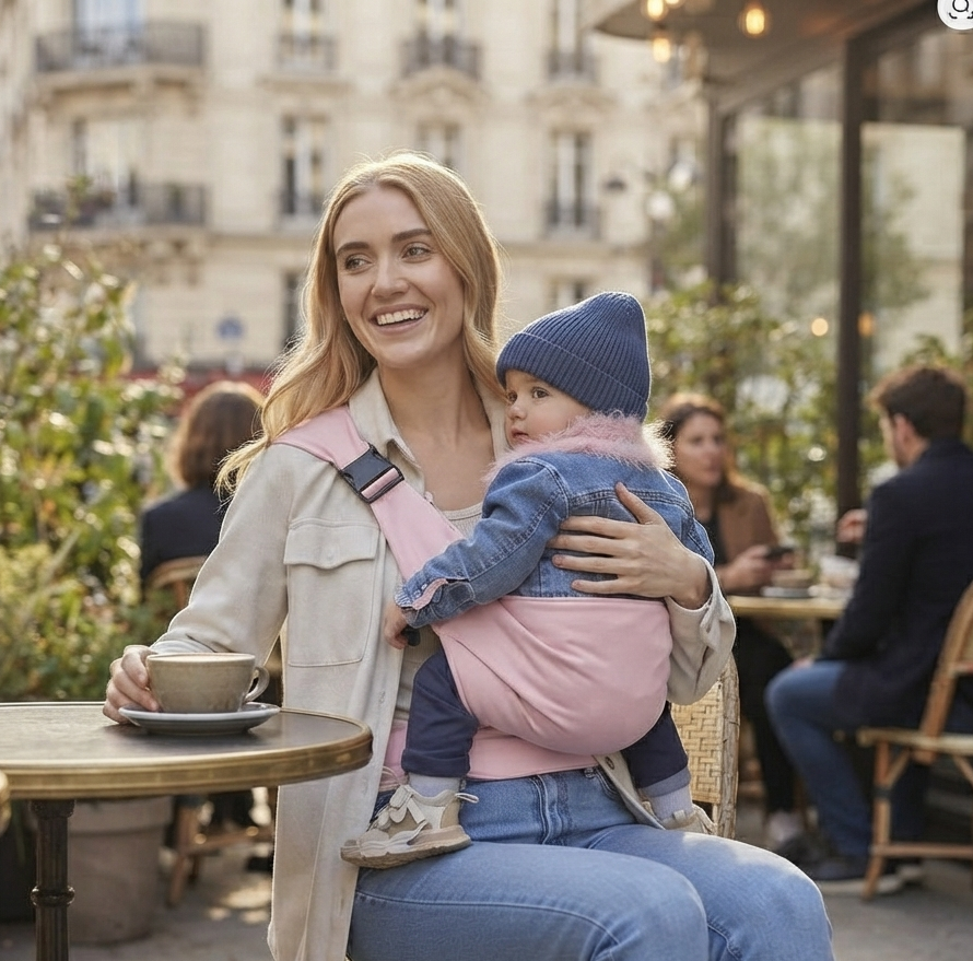 Porte bébé hanche pratique maintien sécurisé