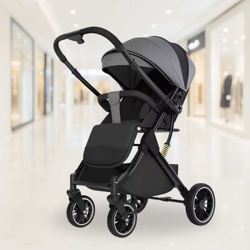 poussette-pliable-avion-resistant-et-durable-GIS-NOIR