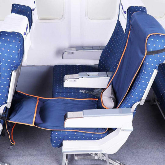 repose-pied-avion-bleu-orange-et-coussin