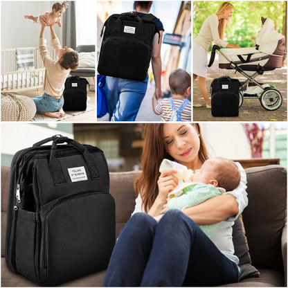 Parents utilisant le sac a langer au quotidien a la maison, en promenade et pres de la poussette pour toutes les sorties avec bebe.