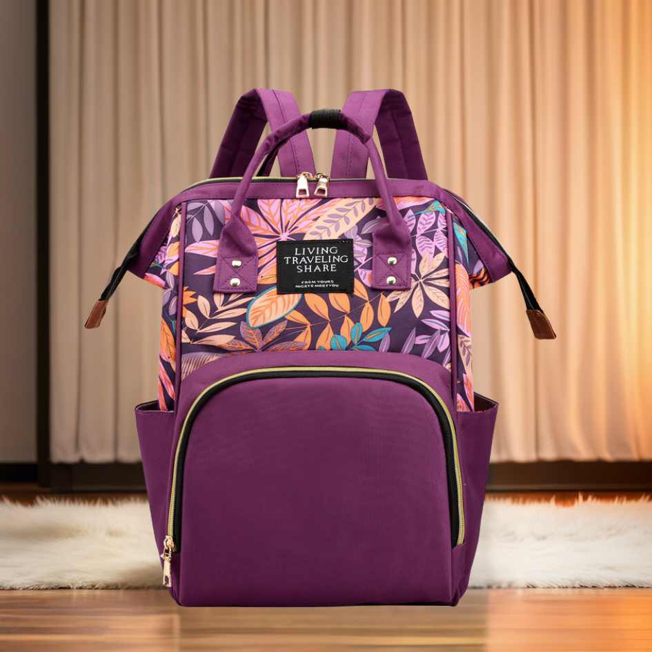sac a langer pratique et multipoches violet