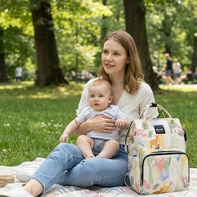 Sac à langer sac à dos avec poche isotherme intégrée