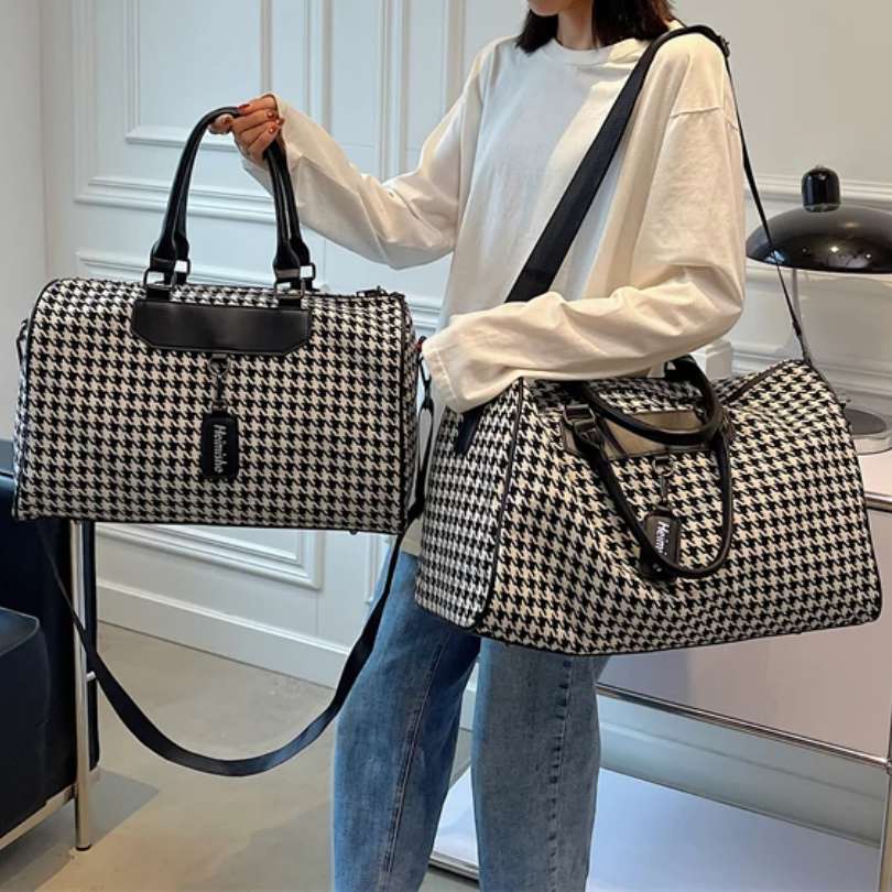 sac-voyage-bebe-pied-de-poule-impermeable